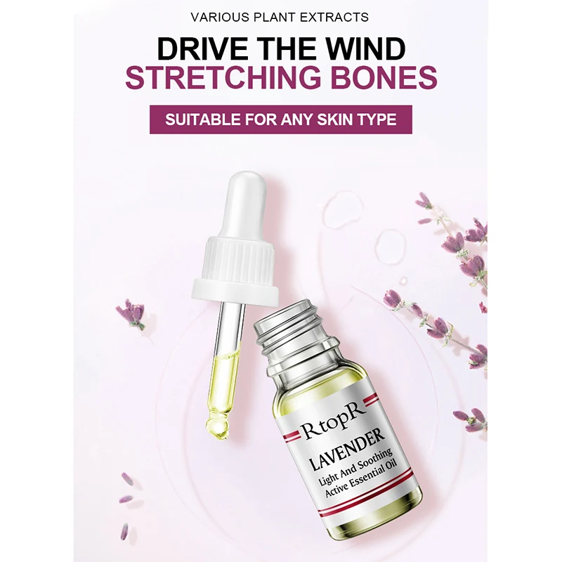 Лавандовое эфирное масло для массажа стимулирует кровообращение успокаивает