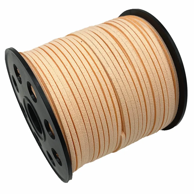 Плетеный шнур из искусственной замши 5 ярдов 3 мм корейский вельветовый кожаный