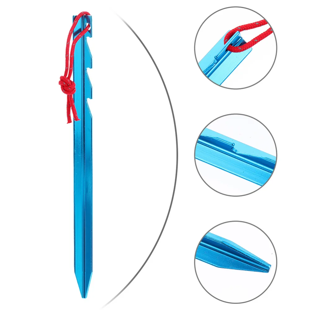 

6PCS Aluminum Alloy Ground Nail Portable Tent Nail Camping Ground Pegs