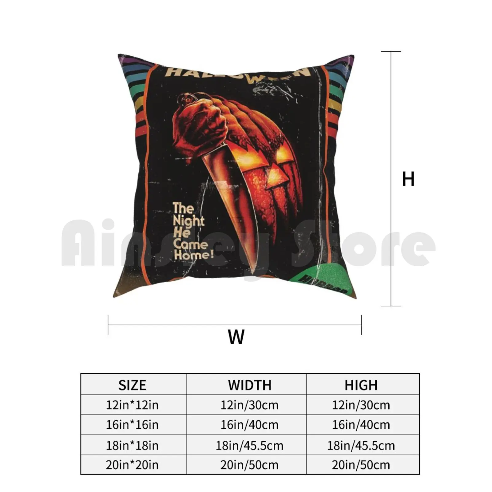 Хэллоуин 1978 Vhs ужас фильм плакат Подушка Чехол напечатанный дом мягкий чехол