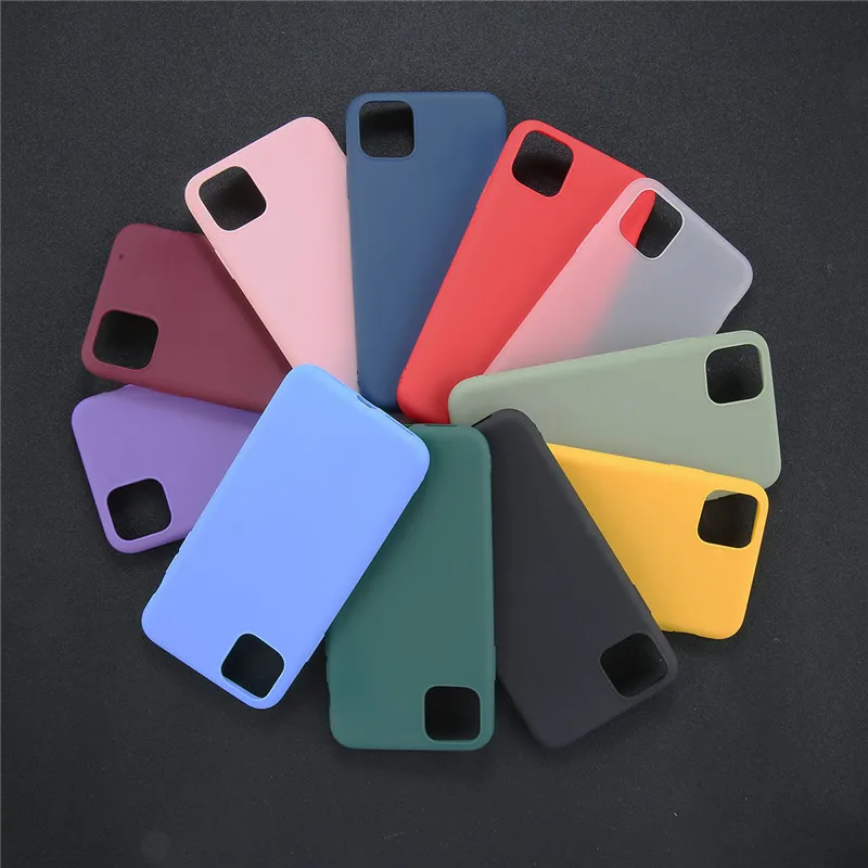 iPWSOO Solid Color Silicone Phone Case For iPhone 11 Pro Max XR XS X 6 6s 7 8 Plus Shell Cases Ultrathin Soft TPU Back Cover |
