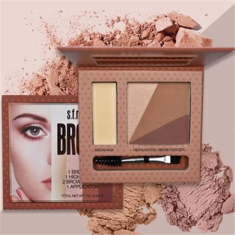 4 цвета пудра для бровей палитра макияжа натуральные коричневые тени 3d-тени набор