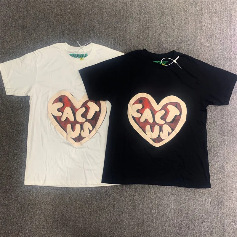 

Hot Heart-shaped Cactus Foam printing Kanye CPFM.XYZ T shirt Men Women 1:1 High quality Tee Streetwear CPFM XYZ T-shirts
