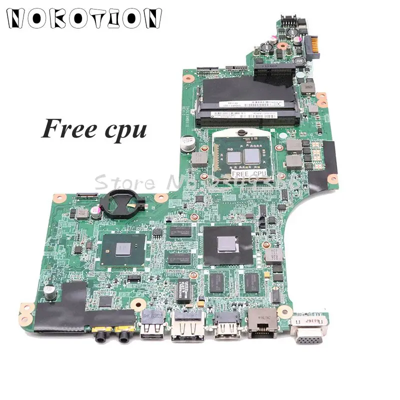 NOKOTION для hp павильон DV7 DV7T DV7-4000 Материнская плата ноутбука HM55 DDR3 DA0LX6MB6F2 615308-001 аккумулятор большой емкости HD5650M 17,3 дюймов Процессор