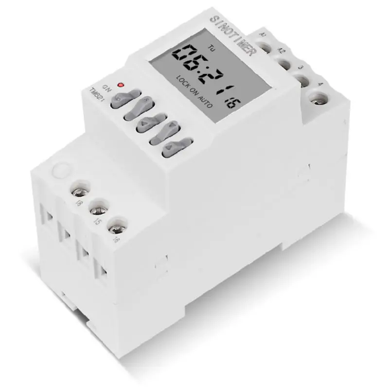 Программируемый таймер TM621 220 В с ЖК-дисплеем обратный отсчет 16 On Off DIN Rail релейный