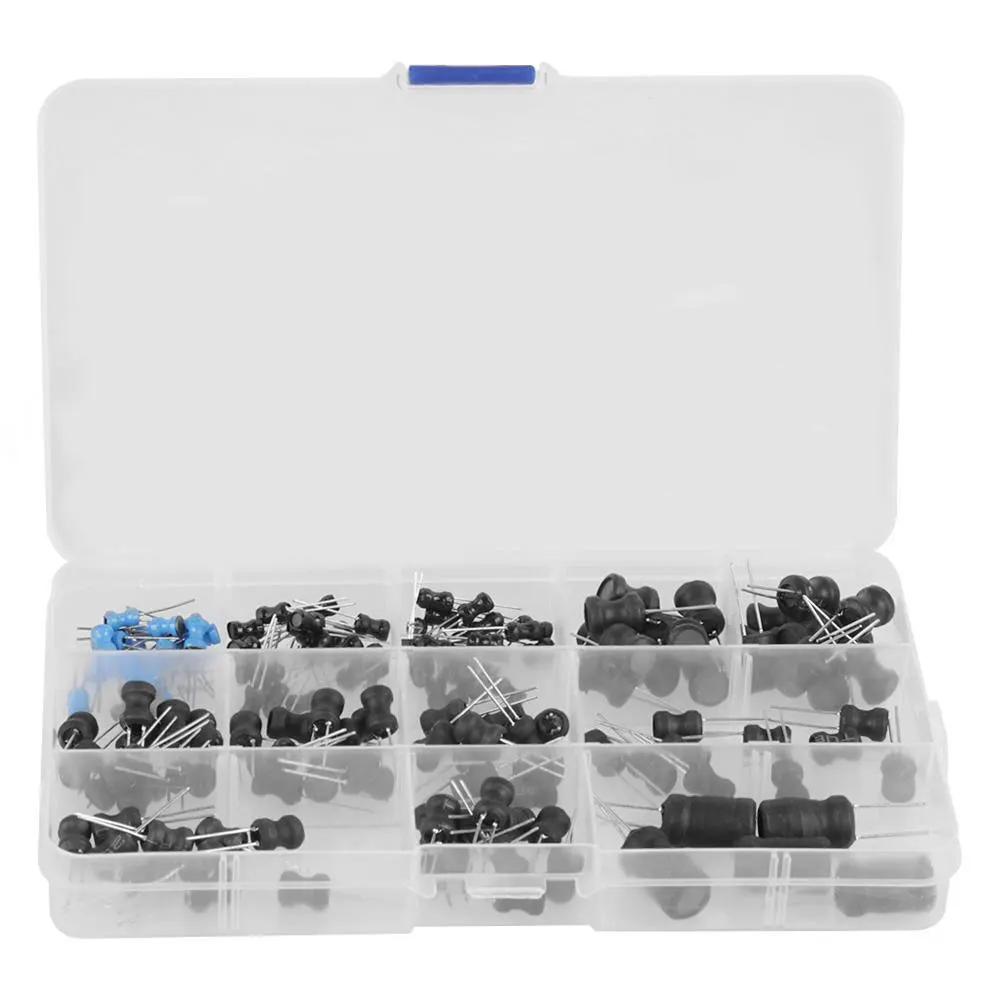 

Inductor Assortment Kit 145Pcs 10uH-10mH Inductors 12 Values Choke Inductors Assorted Kit Radial Power Choke Inductors Set