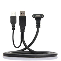 800cm oculus link vr cable usb 3 1 type c dual screw locking to usb3 0 data cable with extra usb power cable