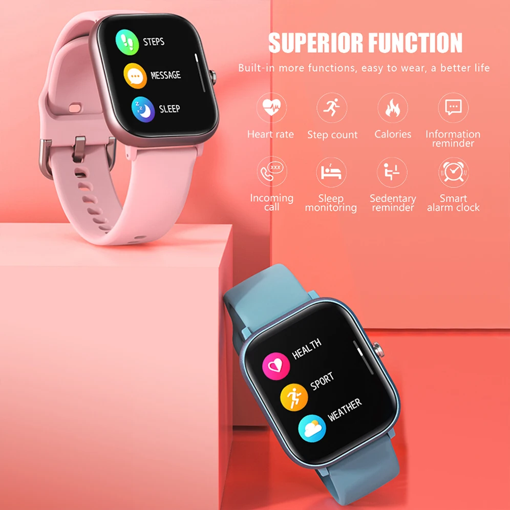 

New P8 1.4 Inch Intelligent Male Tap Watch Complete Fitness Tracker Female Arterial Watch Pressure Smart Watch Gts Smartwatch