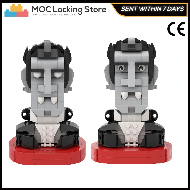 

MOC Dracula Vampire Bust Figure Building Blocks Bricks Assemble Toys Gifts