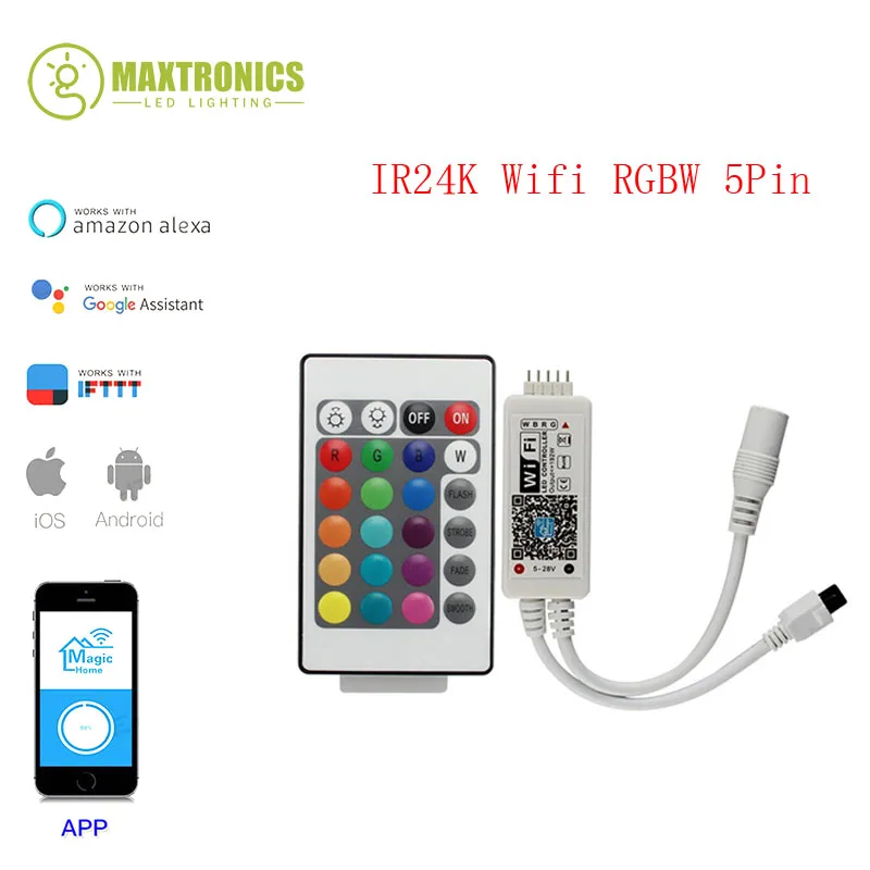 Беспроводной контроллер Magic Home DC5V 12 В 24 Bluetooth Wi Fi RGB/RGBW ИК РЧ LED для 5050 WS2811 WS2812B Pixel