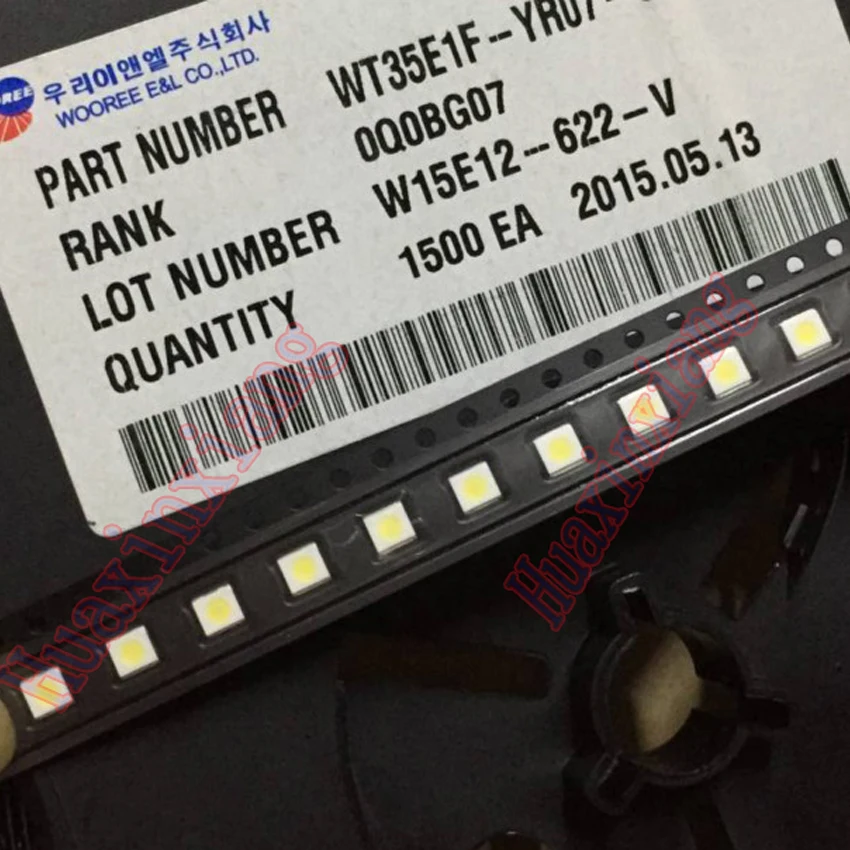 100 шт./лот WOOREE SMD LED 3535 3V 1 85 W холодный белый высокой мощности для подсветки