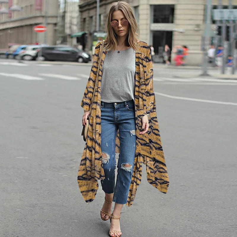 Женское летнее шифоновое кимоно кардиган 2020 модные повседневные свободные