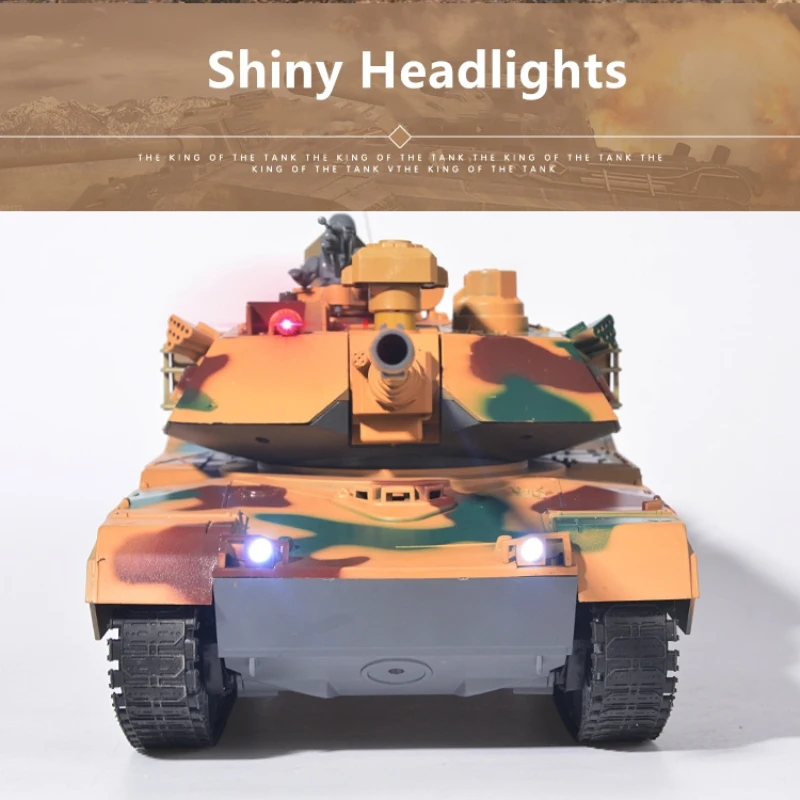 Emulational Sound Effect RC Battle Tank Bullet Launch Swing Barrel 320 градусов Turret Shiny Fat Electric