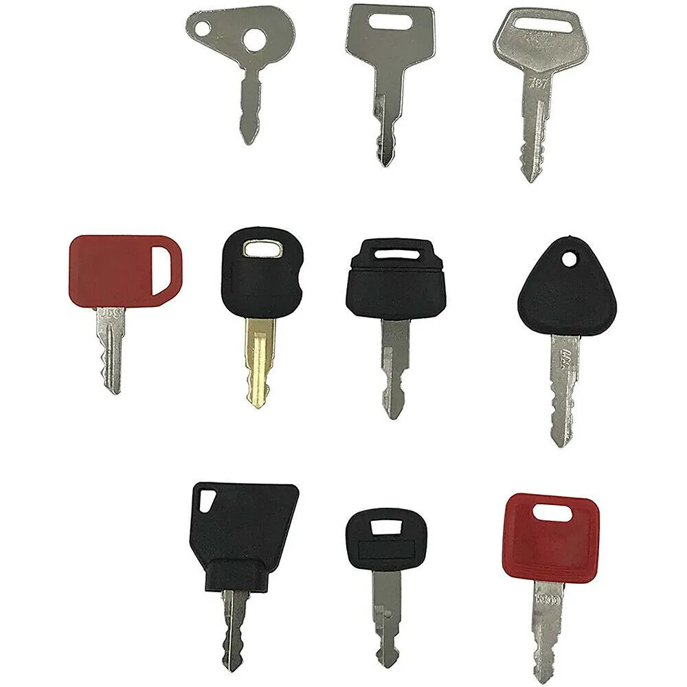 

10pcs KEY SET Master Key Ignition Set Excavator Key Kit For Agricultural + Heavy Plant Machinery Excavators Tractors Replacement