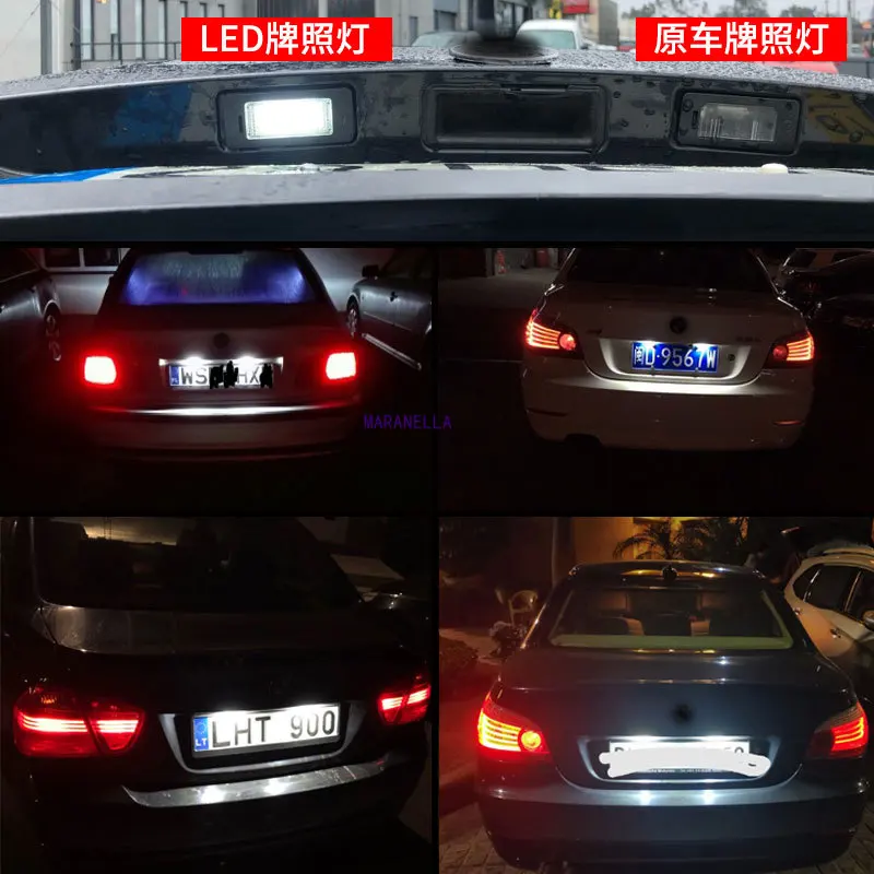

For BMW 1 3 5 Series E82 E88 E90 E90N E91 E92 E93 M3 CSL E39 E60 E60N E61 E70 E71 LED CanBus Number License Plate light bulb