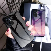 Painted Glass Phone Case For  OPPO RENO6PRO 2Z ACE RENO4PRO RENO5PRO PLUS FindX3Neo Protective Case 