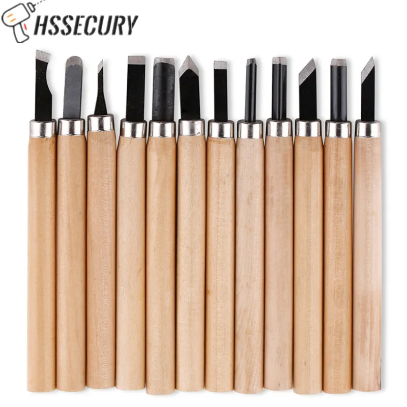 

8pcs/10pcs/12pcs Professional Wood Carving Chisel Knife Hand Tool Set For Basic Detailed Carving Woodworkers Gouges Dropshipping