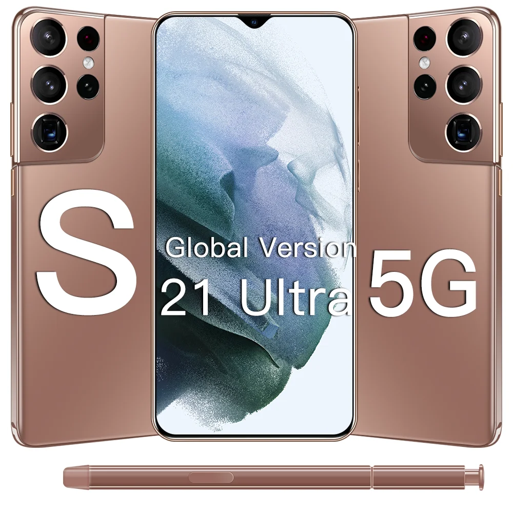 

New Arrival S21Ultra 5G Smart Phone 2021 Galay 6.7 Inch 8+256GB Andriod 11 Mobile Phone With Stylus Qualcomm 888 Smartphones 5G