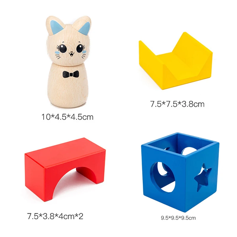 

Montessori Wooden Puzzle Box Creative Day and Night Assembling Building Blocks Wooden Toys for Kids early teaching Toy Gifts