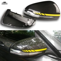 yellow amg style carbon fiber replacement side mirror cover caps shell for benz e class e250 e300 e400 2017 2019 w213 rhd lhd