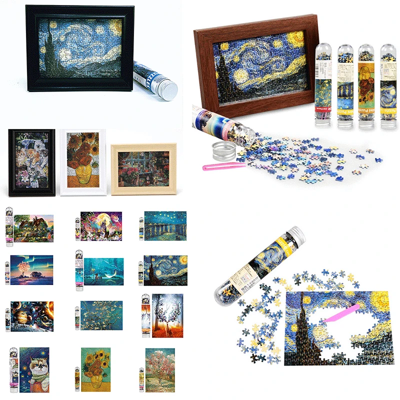 

150/234pcs Multi-type Landscape Jigsaw Puzzle Game Test Tube Packaging Educational Toys Or Adults Puzzle Toys Kids