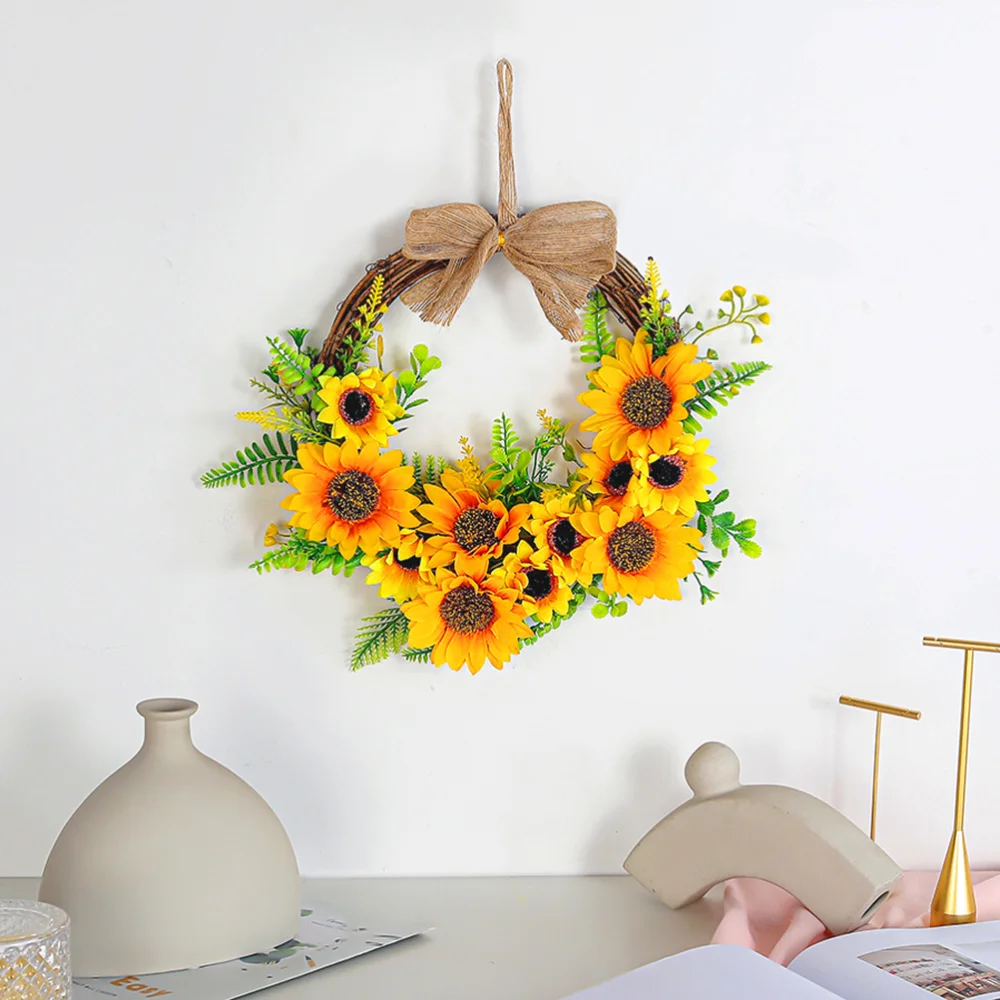 

1pc Home Wall Hanging Flower Wreath Decoration Home Wall Hanging Garland