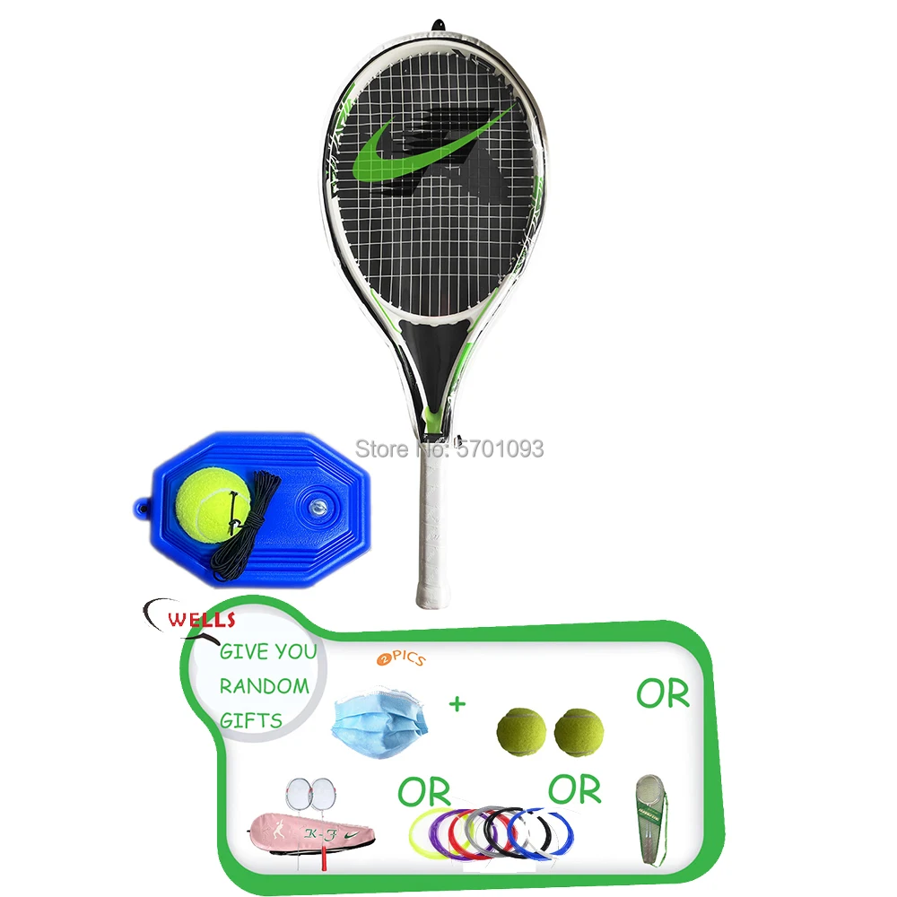 TENNIS NO.331 Tennis Racket Single Adult Paddle Men Women Universal Set With Bag Trainer Overgrip Ball Padel intelligent tennis trainer sensor smart tennis sensor tracker tennis racket motion analyzer padel tenis badminton ios android