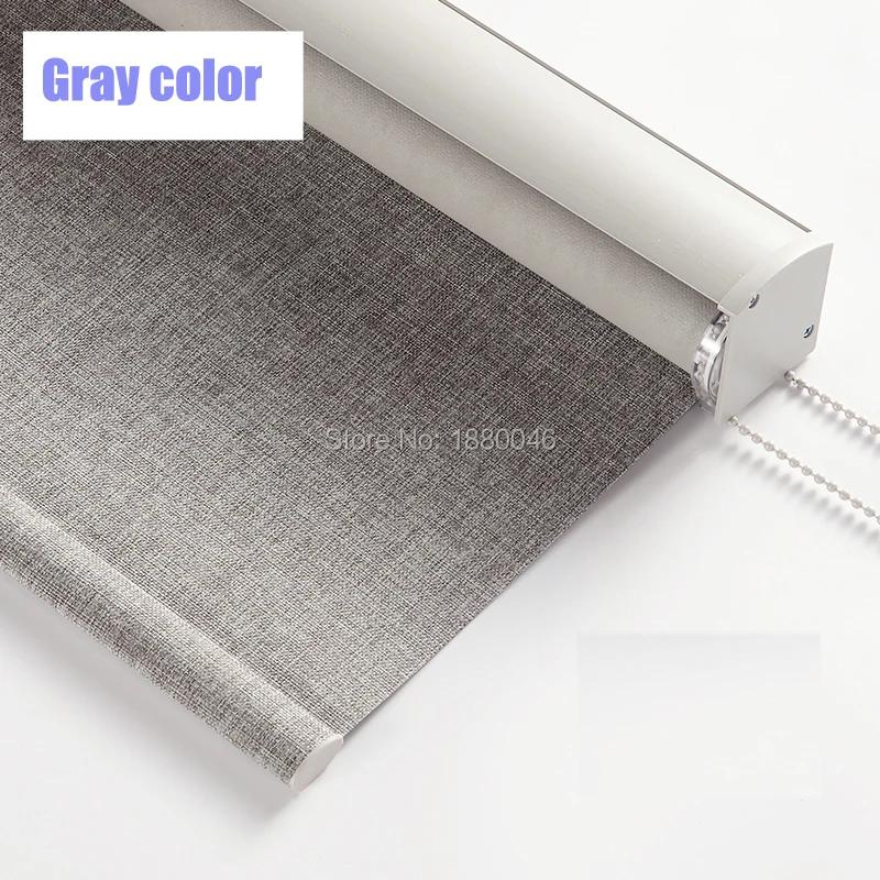 Новое поступление жалюзи в японском стиле серого цвета из хлопка и льна