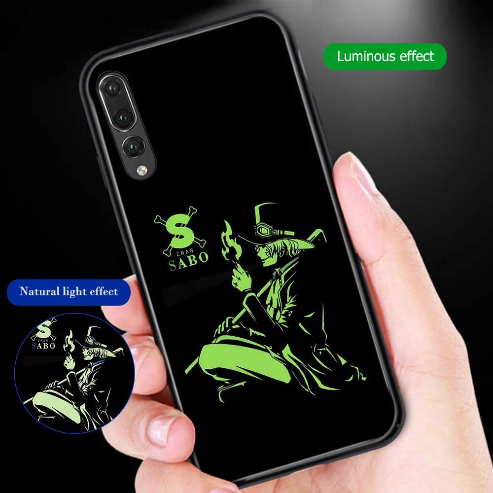 Чехол ciciber для телефонов Huawei P30 P20 Mate 20 Pro Lite и Honor 10 из закаленного светящегося стекла One Piece Luffy.