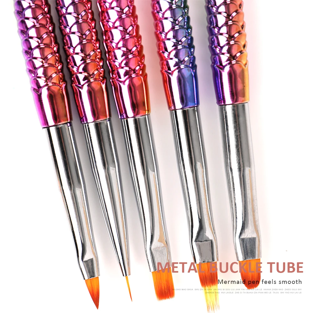 Кисть для дизайна ногтей ANGNYA 5 шт./компл. кисть с кристаллами нанесения точек на