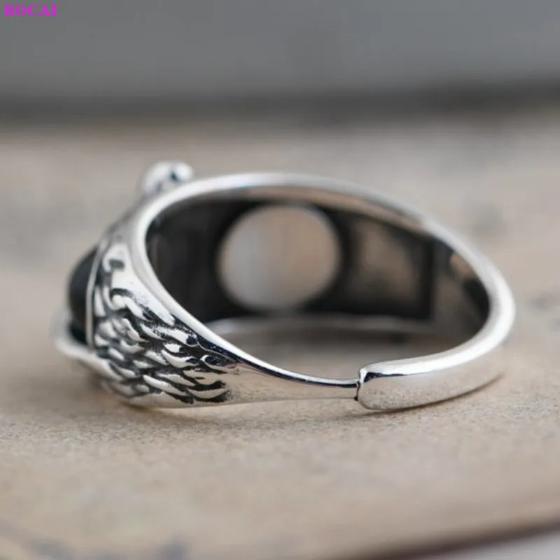 Женское кольцо из серебра 2021 пробы с головой совы | Украшения и аксессуары