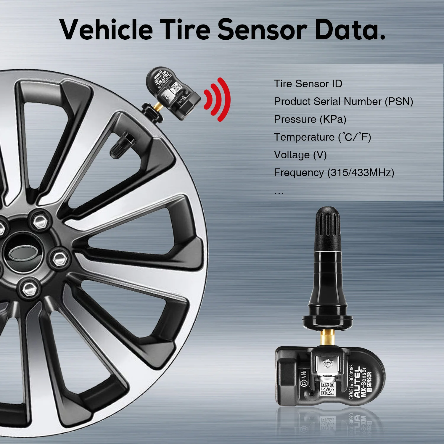 AUTEL MX Sensor 433 315 TPMS Mx-Sensor Scan Инструменты для ремонта шин автомобильный аксессуар