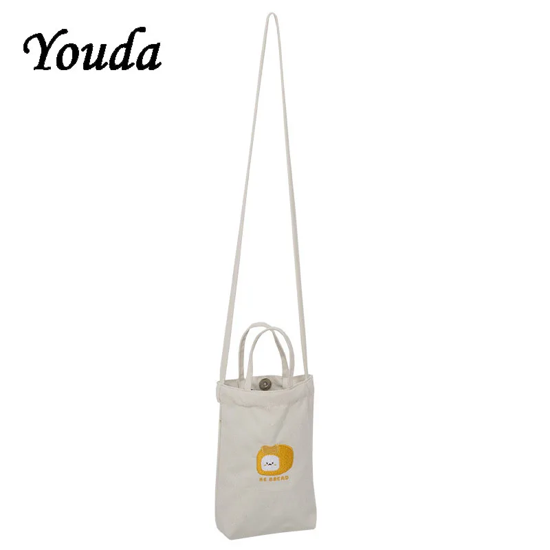 Женская Холщовая Сумка через плечо INS милая сумка мессенджер с вышивкой для