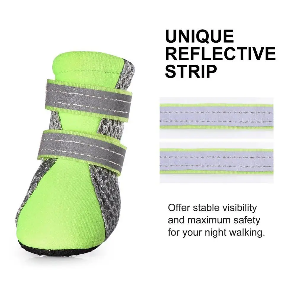 S to XL Summer Velcro Strap Shoes of Doggers Reflective and Breathable Mesh Pet For Small / Larger Dogs | Дом и сад