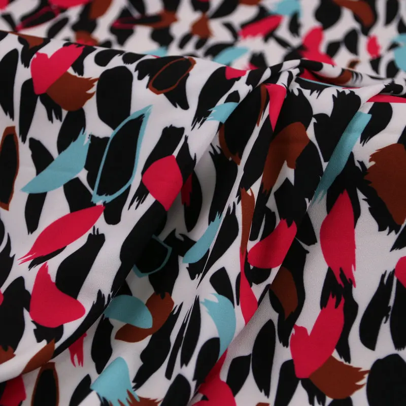 Красочная ткань для одежды с леопардовым принтом весна-лето-осень ручной работы