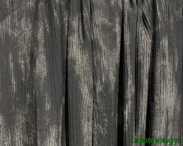 Черная хлопковая и льняная ткань в китайском стиле с чернильным узором Складная