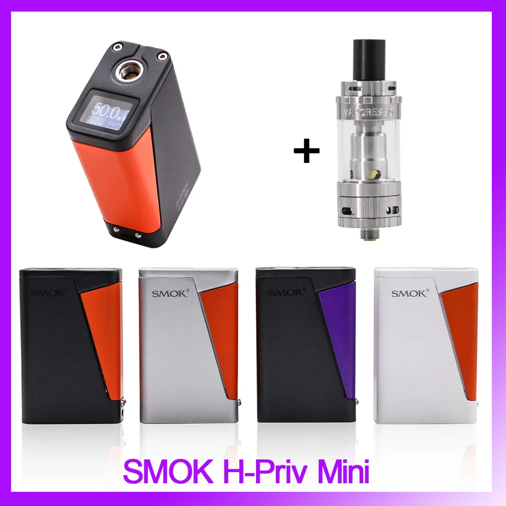Оригинальный боксмод Smok H Priv 50W вейп набор с аккумулятором 1650 мАч аккумулятор