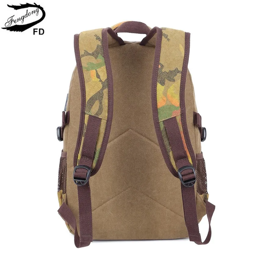 Мужской школьный рюкзак Fengdong синий Повседневный с usb-зарядкой для мальчиков и