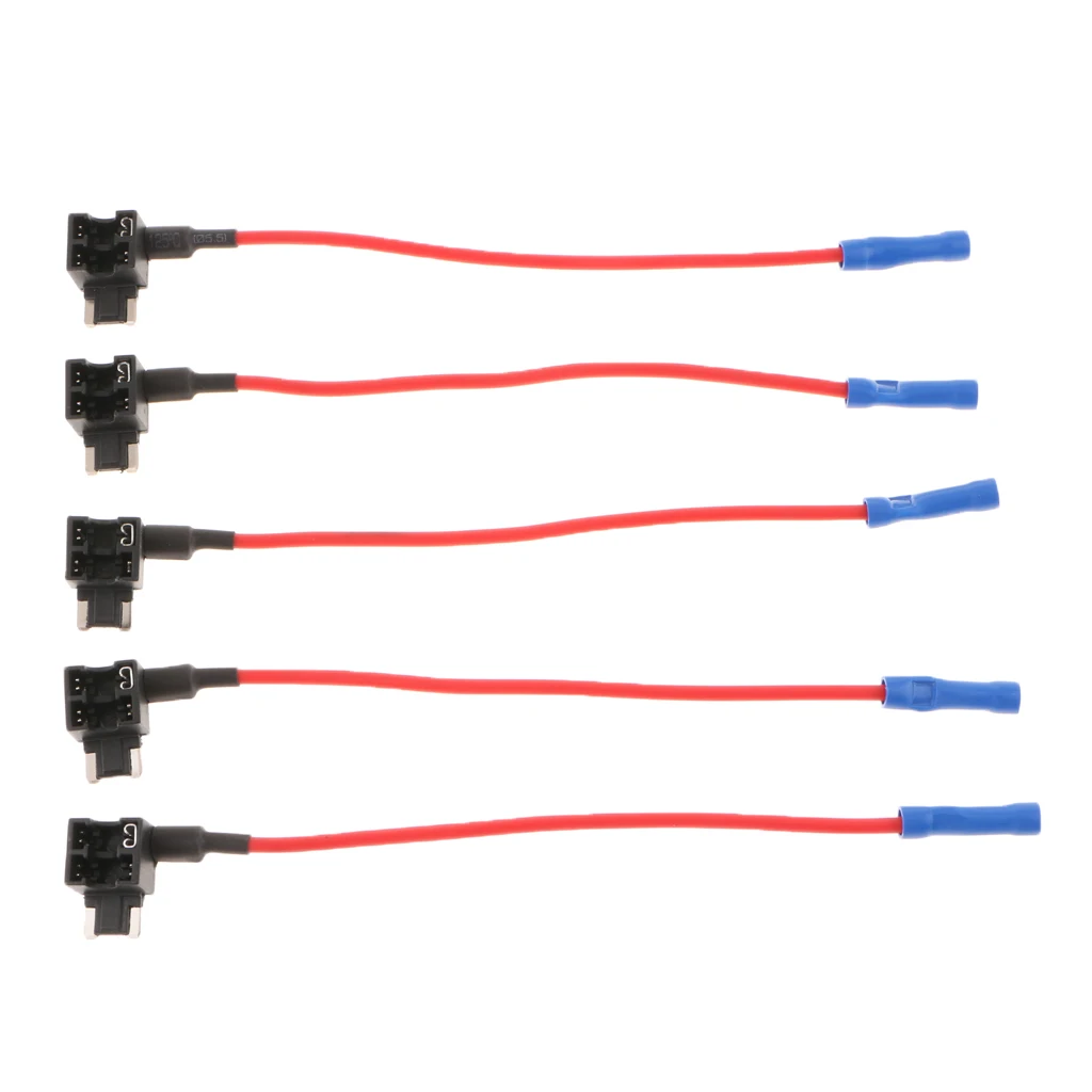 

5PCS Add A Circuit Standard Mini Low Profile Blade Style Fuse Holder 15A