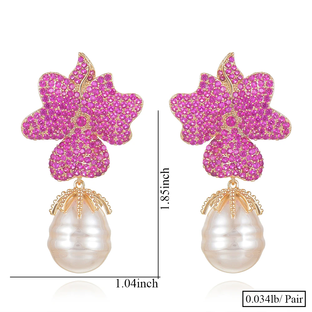 

missvikki Luxury Trendy Natural pearls Dangle Earrings For Women Bridal Wedding Girl Daily Party Fine Hot Jewelry High Quality