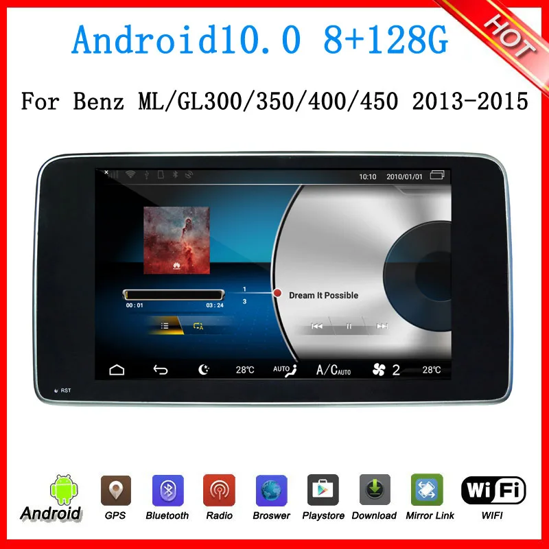 

9inch android10 car radio multimedia player for Mercedes benz ML GL class ML350 ML450 GL400 GL450 2013-2015 gps navi headunit