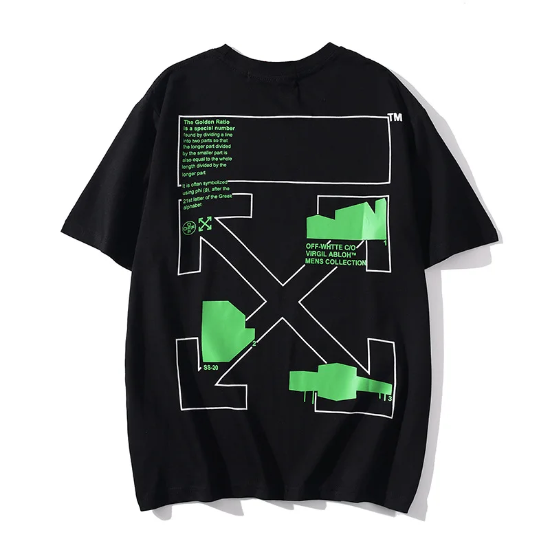 

Green graffiti arrow crew neck short sleeve T-shirt