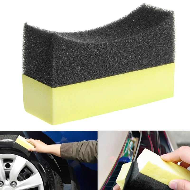 

X37F Car Professional Tyre Tire Dressing Applicator Curved Foam Sponge Pad