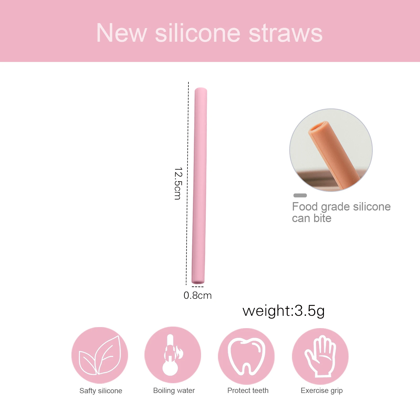 5 Pcs Baby Ins Style Food Grade Silicone Straws Plastic Spiral Drinking Children Use Birthday Party Bar Club Cup