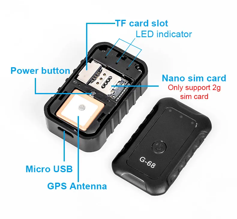 Gps SOS трекер общения gps навигатор G68 Автомобильный gsm WIFI Магнитный умный для