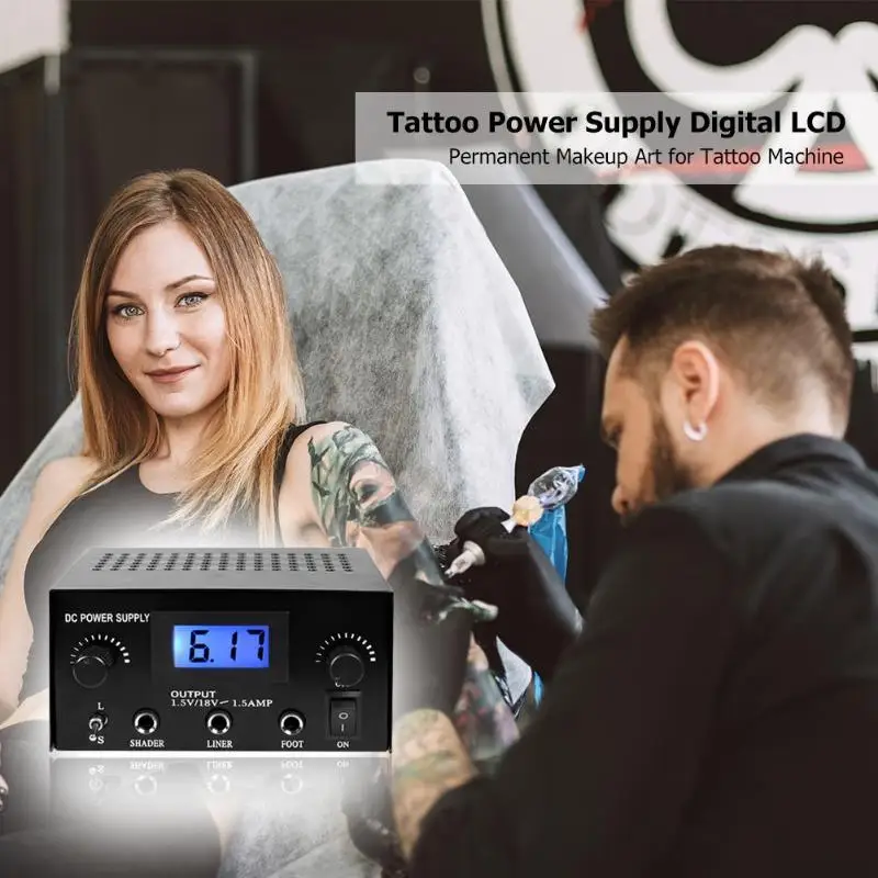 

Tattoo Power Supply Regulator Digital LCD Hot Selling Portable Stable Performance Permanent Makeup Art for Tattoo Machine