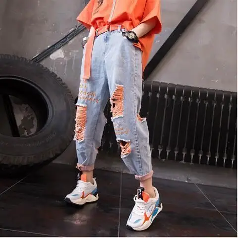 Брюки-карго женские хлопковые с завышенной талией свободные тонкие штаны