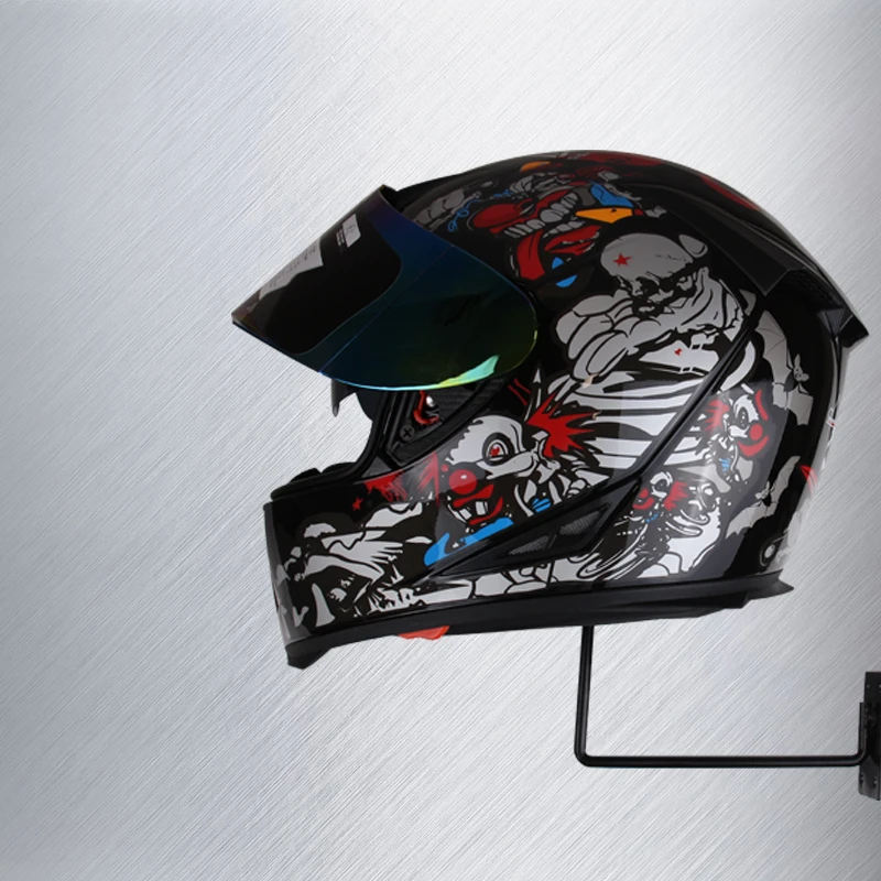 Держатель-вешалка для мотоциклетного шлема алюминиевая настенная