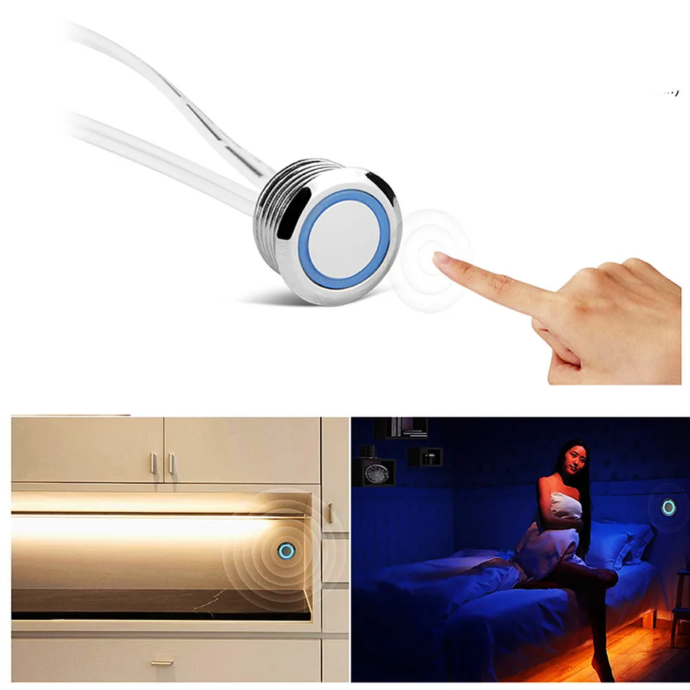 Светодиодный диммер, сенсорные переключатели для светодиодной ленты 12 В, 24 В, бесступенчатая регулировка яркости