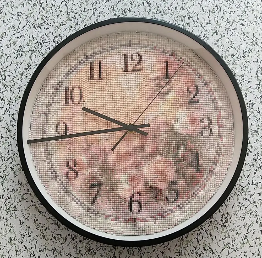 5D Сделай Сам Алмазная вышивка крестиком настраиваемые настоящие часы